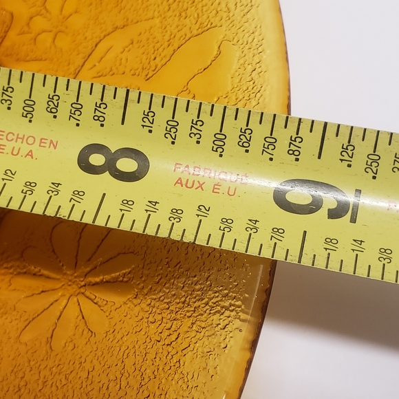 Vintage France Vereco Amber Flower Plate - Picture 6 of 16